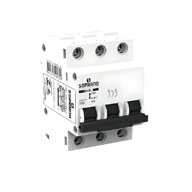 Disjuntor Tripolar DIN 32A Curva C Soprano