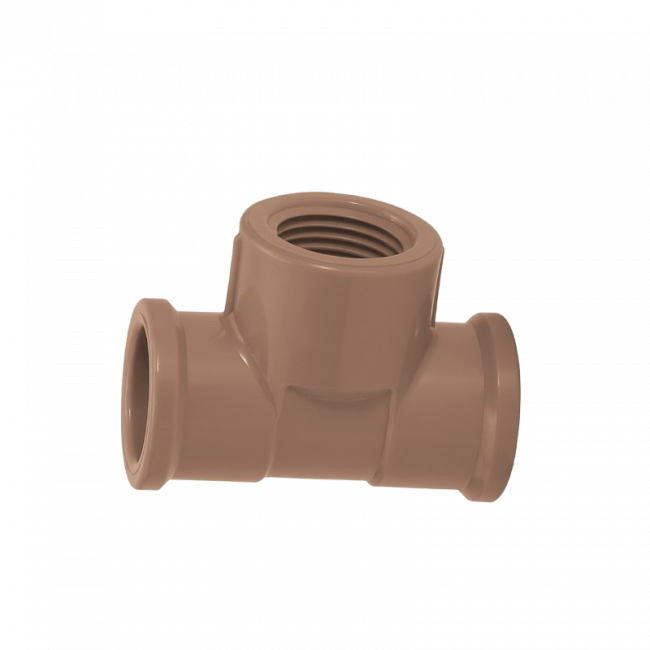 Tê Misto 25mmx1/2'' Marrom Soldável Amanco 11847