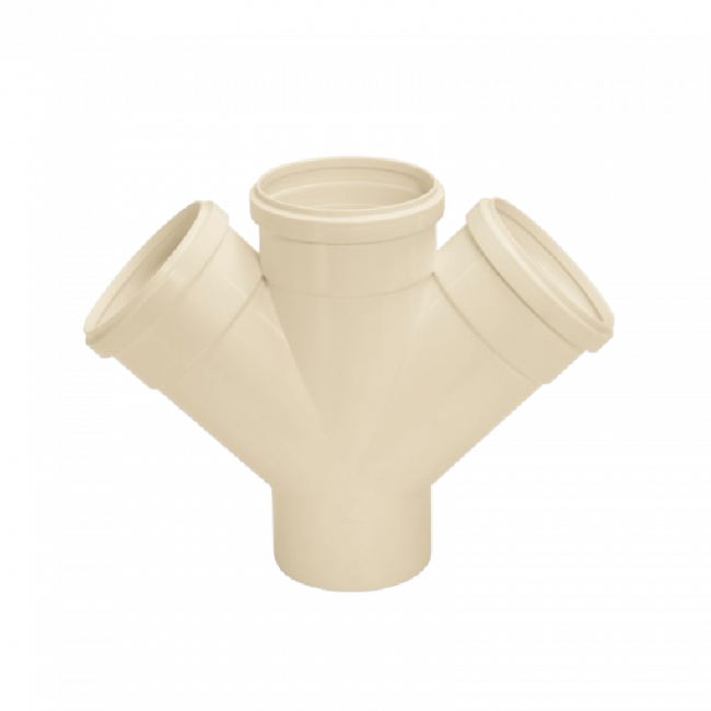 Junção Dupla 100mm para Esgoto Série Normal Amanco 11692