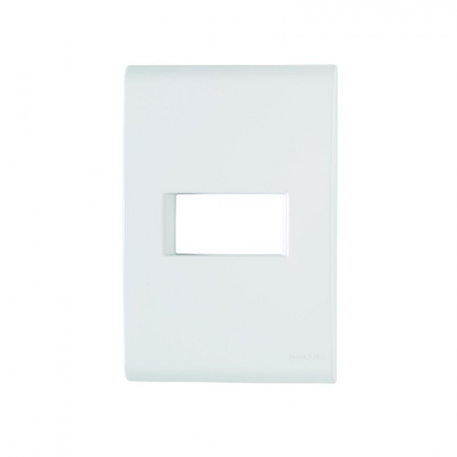 Placa 1 Posto Horizontal 4x2 Tramontina Liz Branca