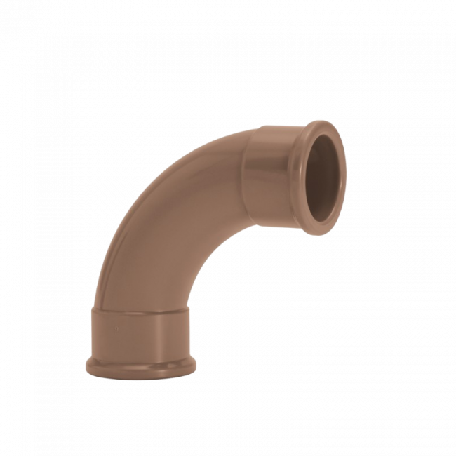 Curva 90° 110mm Marrom Soldável Amanco 90008