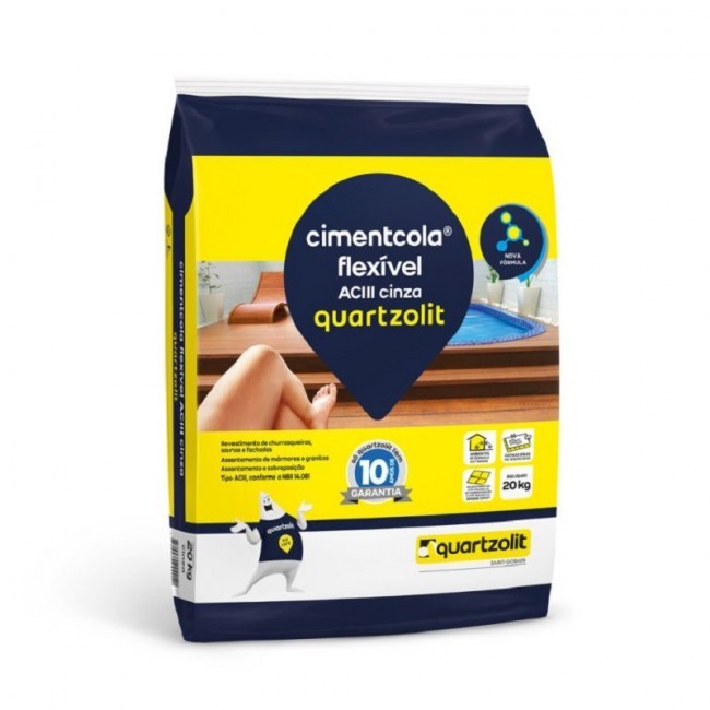 Argamassa ACIII Quartzolit 20kg Cinza