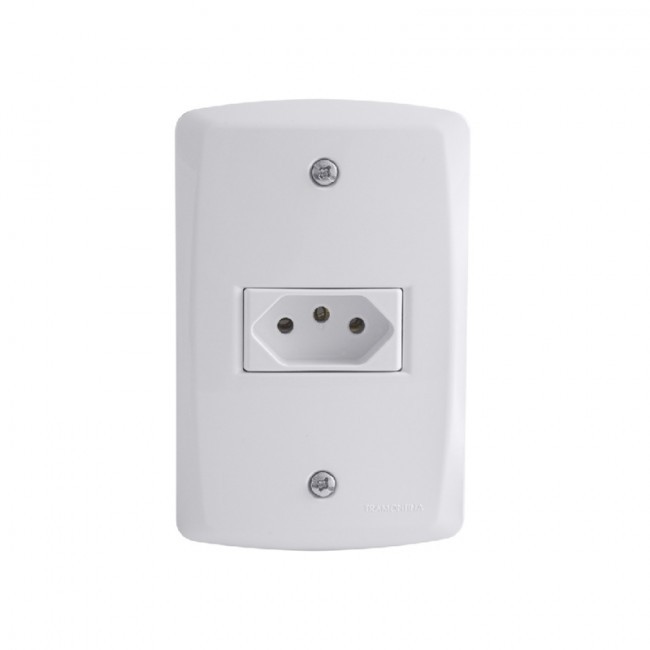 Tomada 4x2 2P+T 10 A 250 V Tramontina Lux²