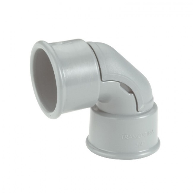 Cotovelo 90° com Janela para Inspeção 3/4" Tramontina Cinza