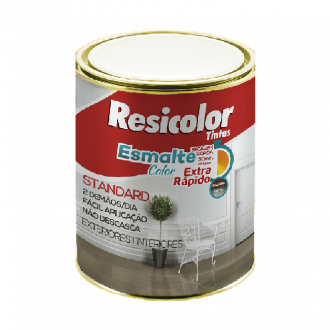 Tinta Esmalte Extra Rápido Cores Brilhante 900ML Resicolor