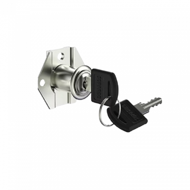 Fechadura para Gaveta 22mm Niquelada Soprano