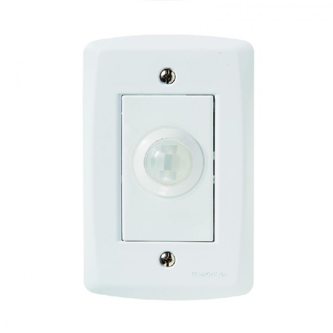 Kit 4x2 com Detector de Presença Bivolt Tramontina Lux2 Branco
