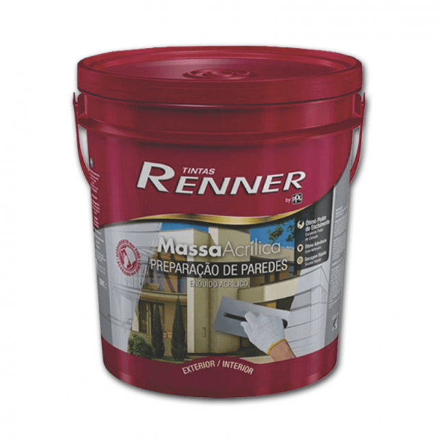 Massa Acrílica Branca 25kg Renner