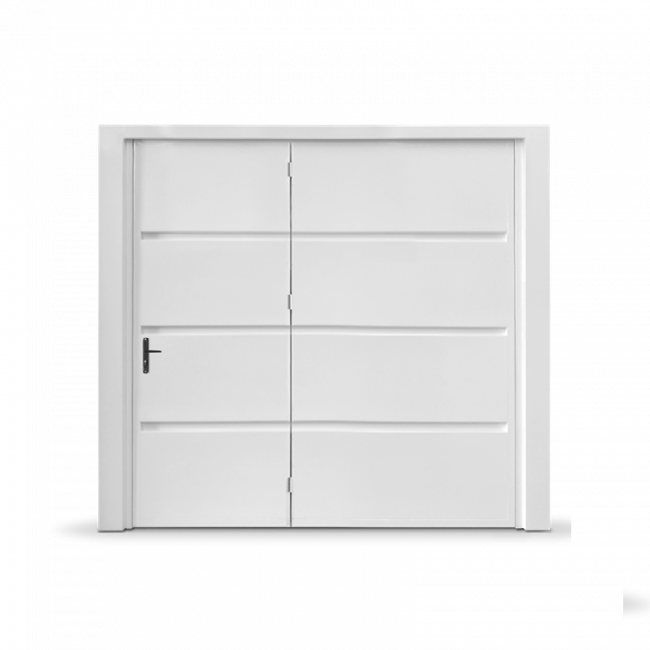 Portão Chapa Negativa Galvenizado Branco C/porta 260x220 Maxiaço