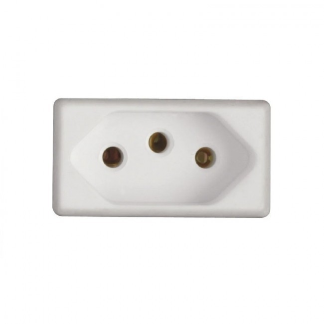 Módulo Tomada 2PT 20A 250V Branco Tramontina