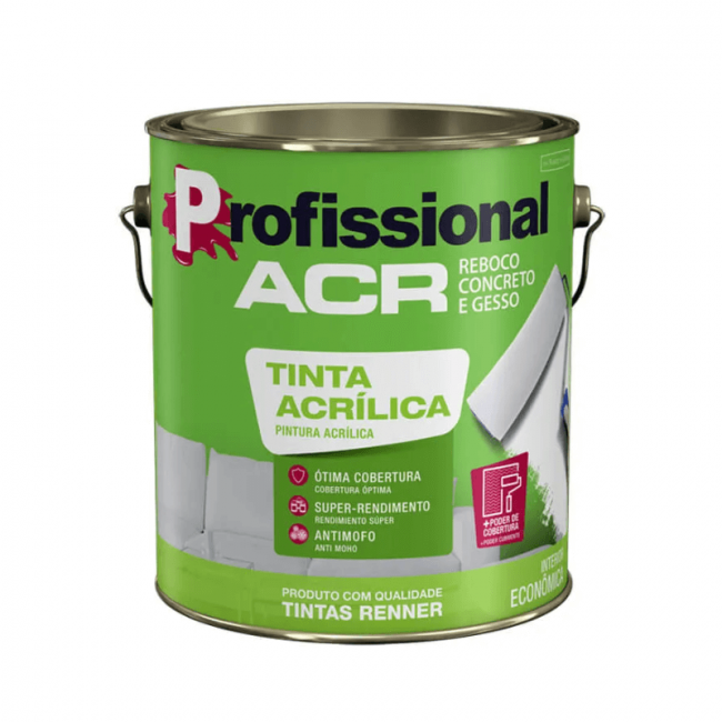Tinta Acrílica Profissional Acr Econômica Branco 3,6L - Renner