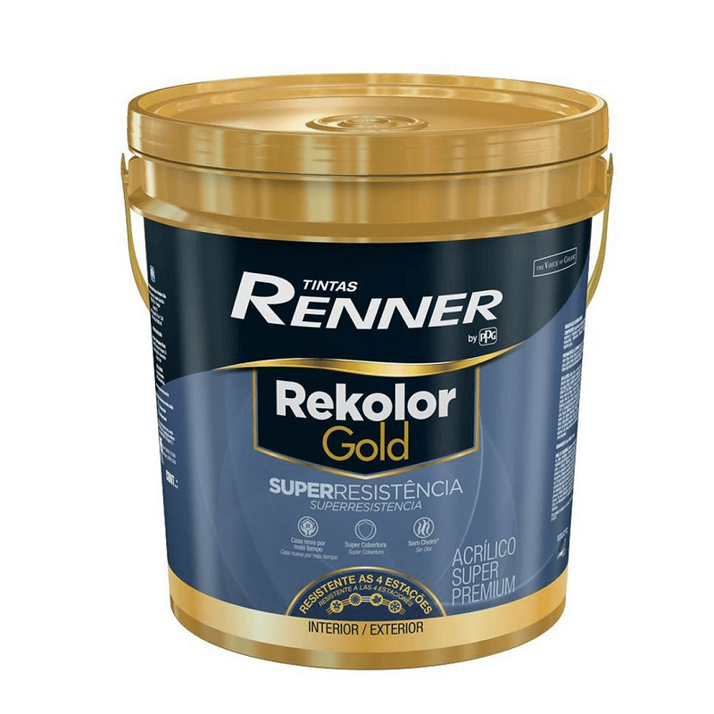 Tinta Acrílica Rekolor Gold Superresistência Branco Semibrilho 16L Renner