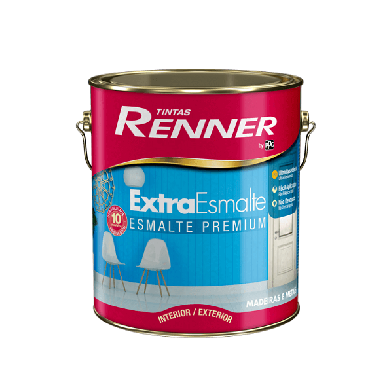 Tinta Esmalte Extraesmalte metálico alumínio 3,6L - Renner
