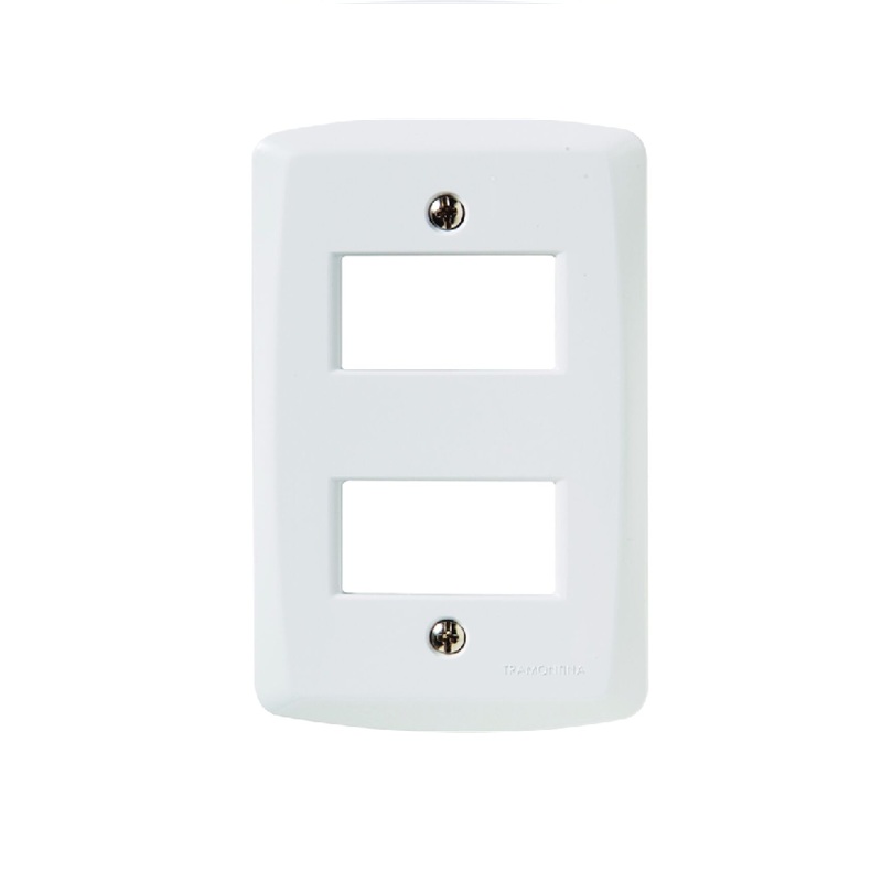 Placa 2 Postos Afastados 4x2 Tramontina Lux²