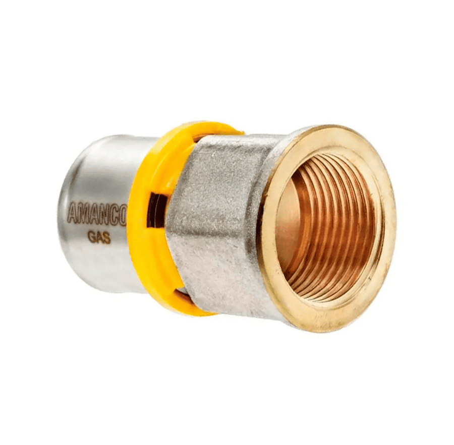 Conector Fixo Fêmea Multicamada para Gás 20mm x 1/2" Amanco 97608