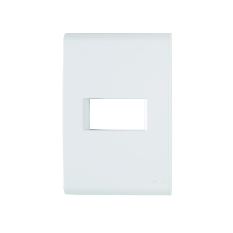 Placa 1 Posto Horizontal 4x2 Tramontina Liz Branca