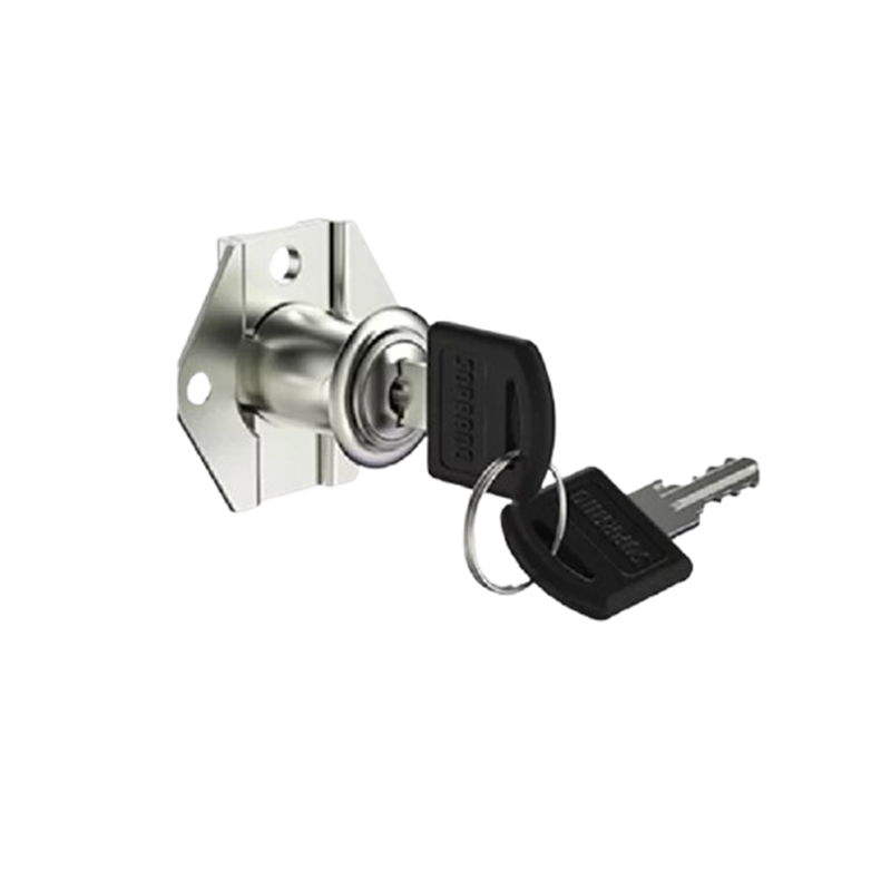 Fechadura para Gaveta 22mm Niquelada Soprano