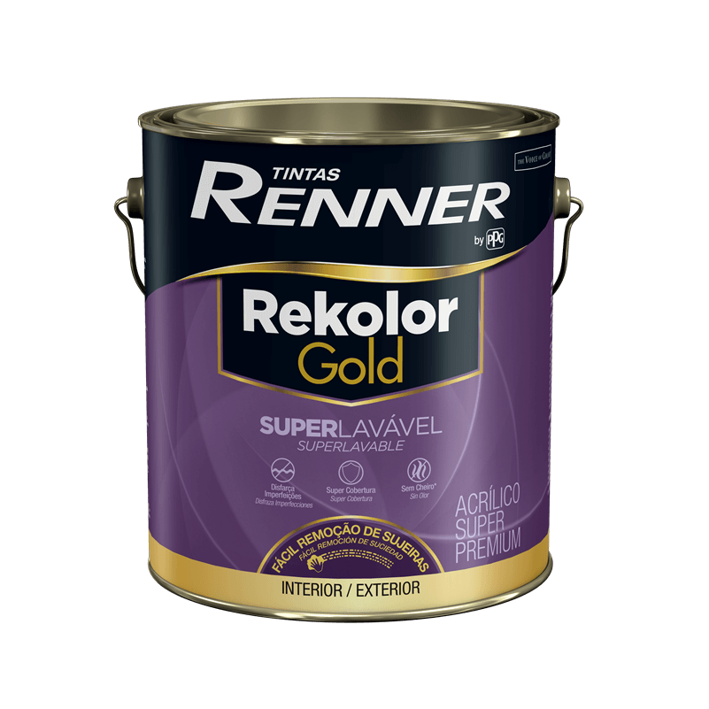 Tinta Acrílica Rekolor Gold Superlavável Branco 3,2L - Renner