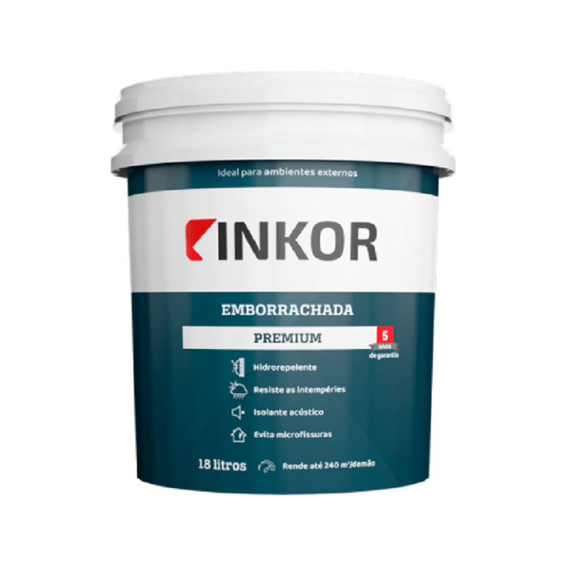 Tinta Emborrachada Premium Carvão Cinza 3,6L Inkor