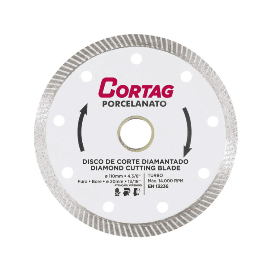 Disco Diamantado para Porcelanato 110mm Cortag